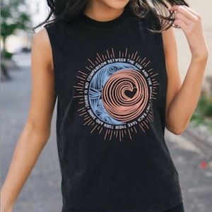 Zyia active black shine vintage tank